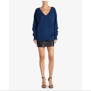 NWT Helmut Lang distressed wool sweater S